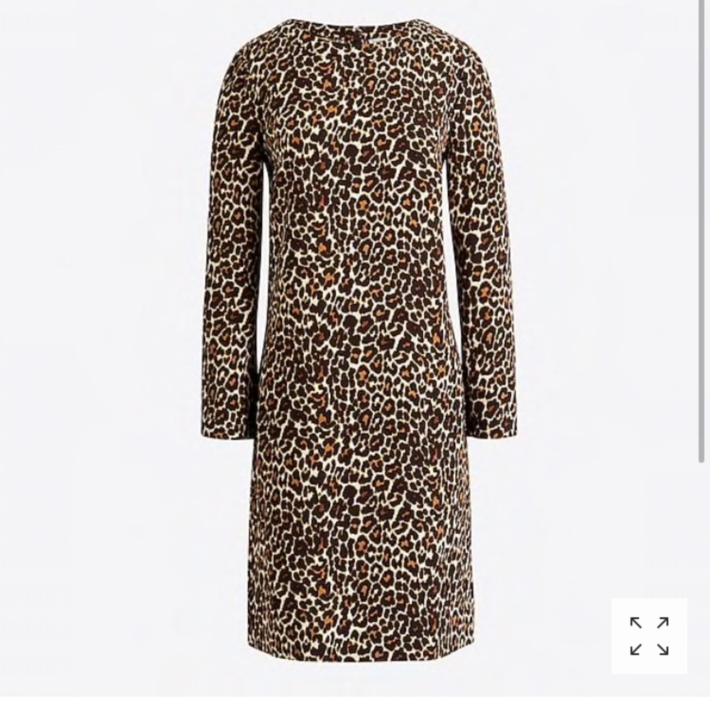 J.Crew 🐆 print crepe shift dress